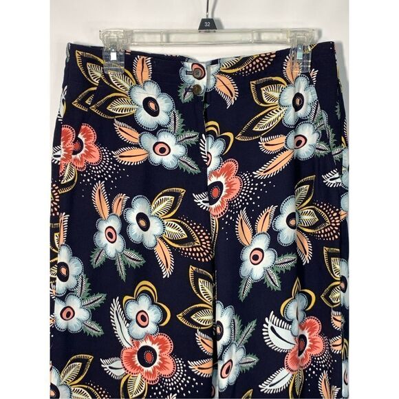 Ann Taylor Loft Women's Tropical Floral Blouse And Pant Set Multicolor Size 0 - Picture 9 of 10